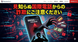 見知らぬ国際電話にご注意